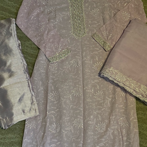 Women’s brand new Indian desi Pakistani outfit size small traditional 3 piece - Picture 8 of 12